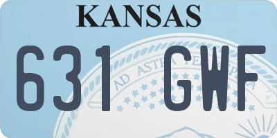 KS license plate 631GWF