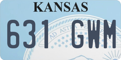 KS license plate 631GWM