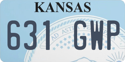 KS license plate 631GWP