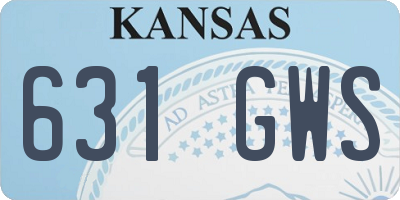 KS license plate 631GWS