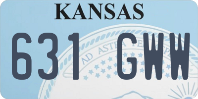 KS license plate 631GWW