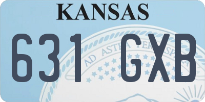 KS license plate 631GXB