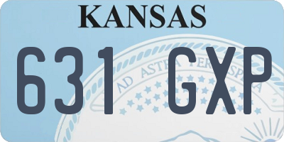 KS license plate 631GXP