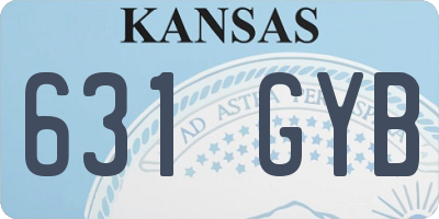 KS license plate 631GYB