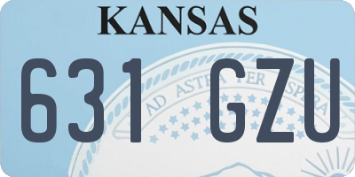 KS license plate 631GZU