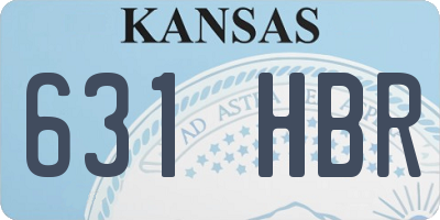 KS license plate 631HBR