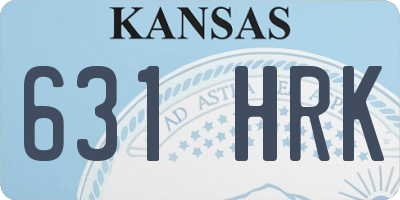 KS license plate 631HRK