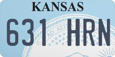 KS license plate 631HRN