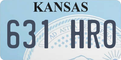 KS license plate 631HRO