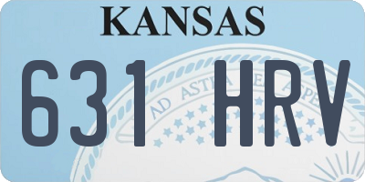 KS license plate 631HRV
