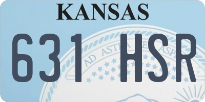 KS license plate 631HSR