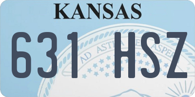 KS license plate 631HSZ