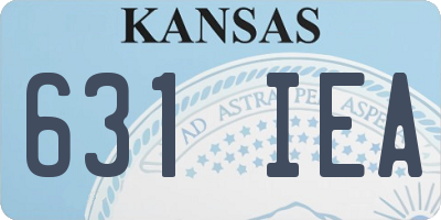 KS license plate 631IEA