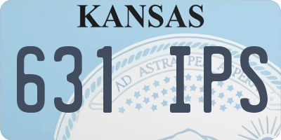 KS license plate 631IPS