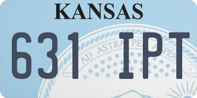 KS license plate 631IPT
