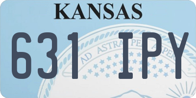 KS license plate 631IPY