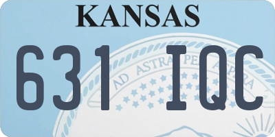 KS license plate 631IQC