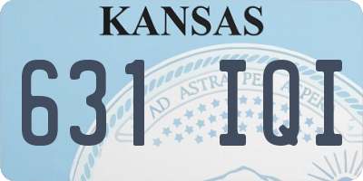 KS license plate 631IQI