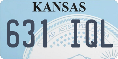 KS license plate 631IQL