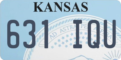 KS license plate 631IQU