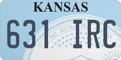 KS license plate 631IRC