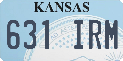 KS license plate 631IRM
