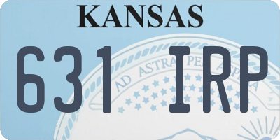 KS license plate 631IRP