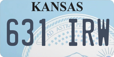 KS license plate 631IRW