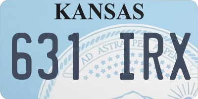 KS license plate 631IRX