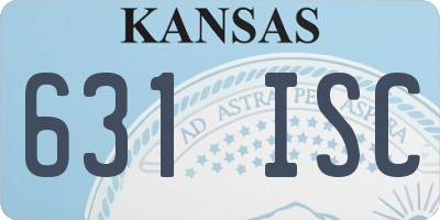 KS license plate 631ISC