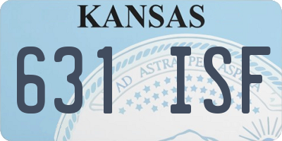 KS license plate 631ISF