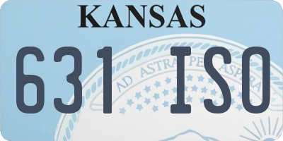 KS license plate 631ISO