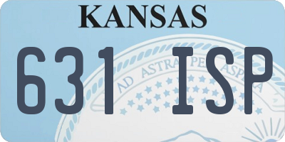 KS license plate 631ISP