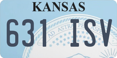 KS license plate 631ISV