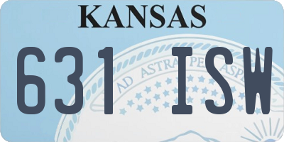 KS license plate 631ISW