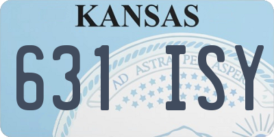 KS license plate 631ISY