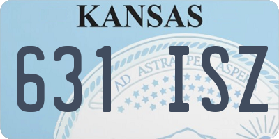 KS license plate 631ISZ