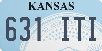 KS license plate 631ITI
