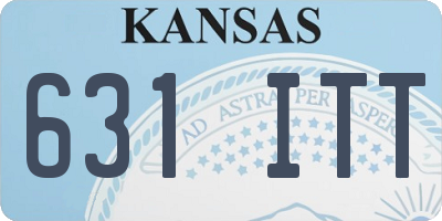 KS license plate 631ITT