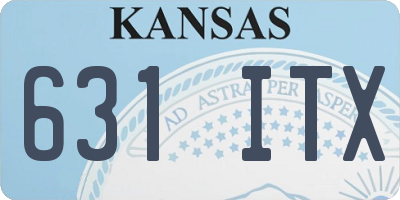 KS license plate 631ITX