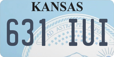 KS license plate 631IUI