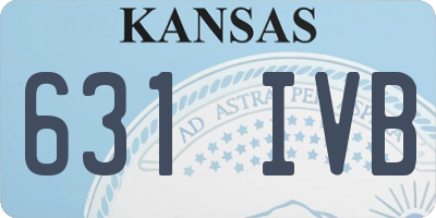KS license plate 631IVB