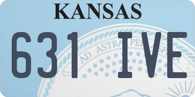 KS license plate 631IVE