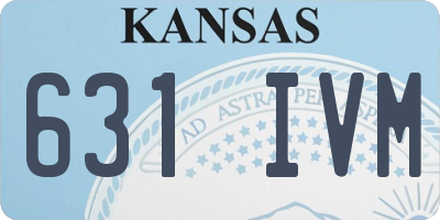 KS license plate 631IVM