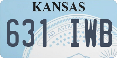 KS license plate 631IWB