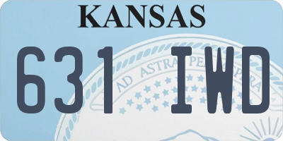 KS license plate 631IWD