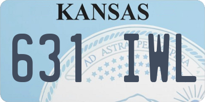 KS license plate 631IWL
