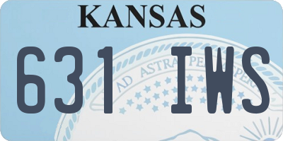 KS license plate 631IWS