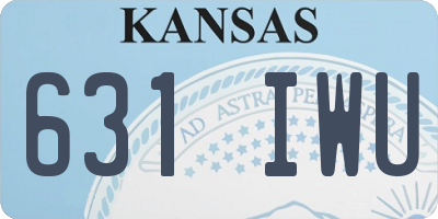 KS license plate 631IWU