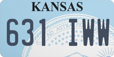 KS license plate 631IWW
